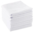 Scotamalone Men's Handkerchiefs 100% Soft Cotton White Hankie Hankerchieves