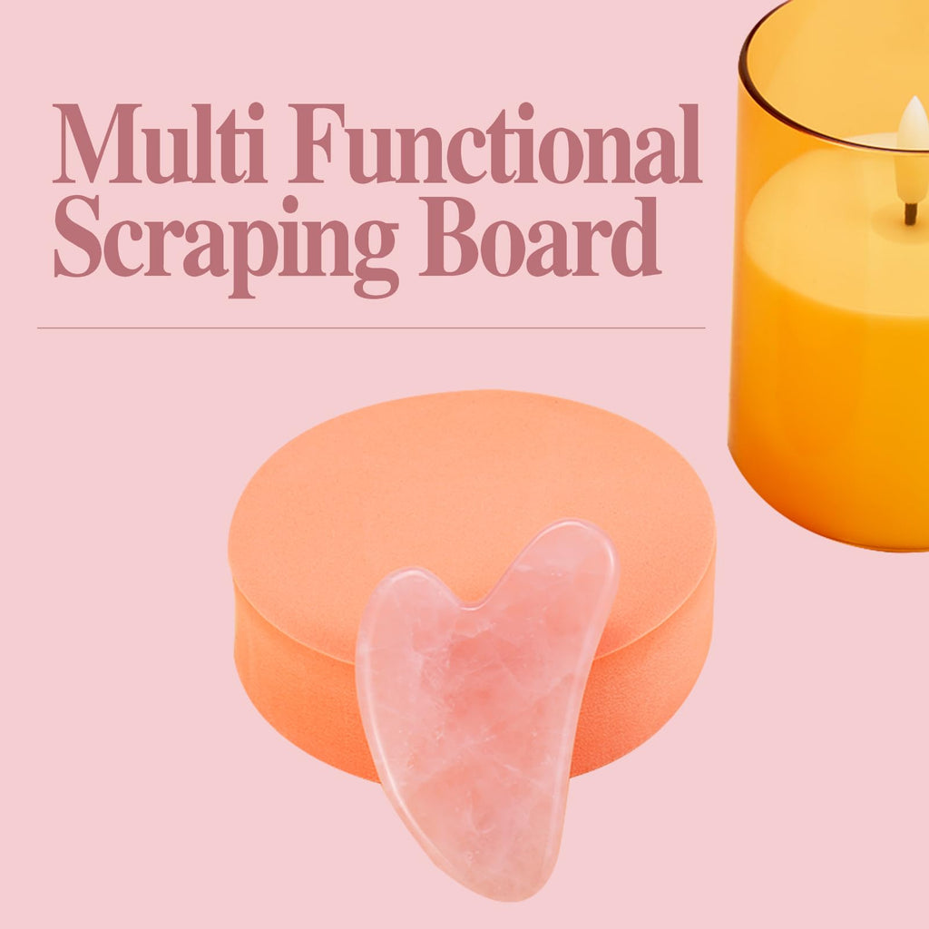 Gua Sha Massage Guasha Tool for Face Guasha Tool Pink Gua Sha Jade Stone Body Face Skin Massage