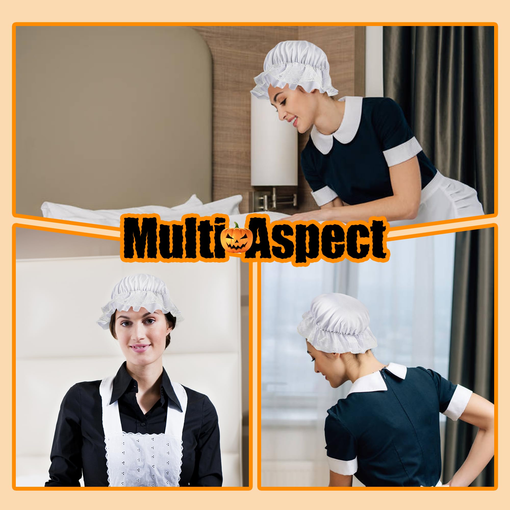 Scotamalone Capss for Women Hatss Halloweens Costume Bonnets Colonialss Accessory Nightcapss