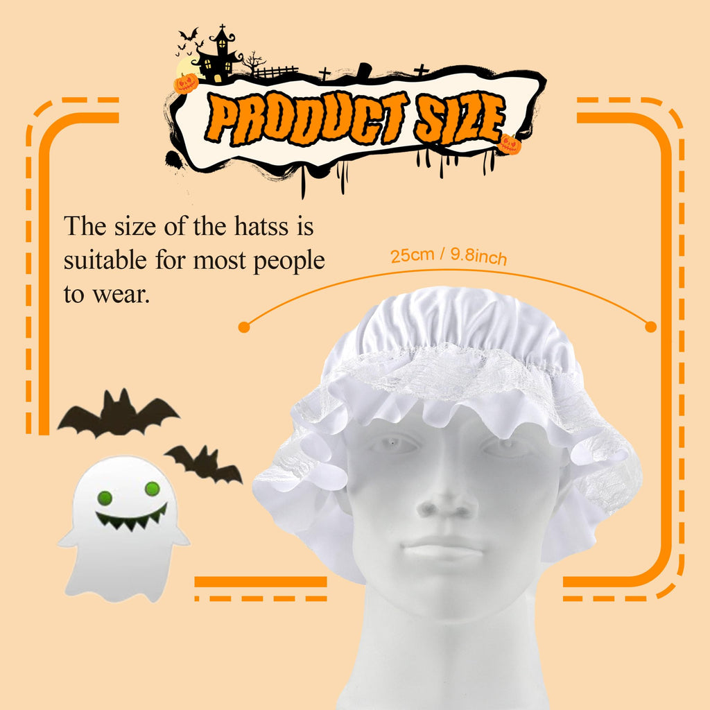 Scotamalone Capss for Women Hatss Halloweens Costume Bonnets Colonialss Accessory Nightcapss