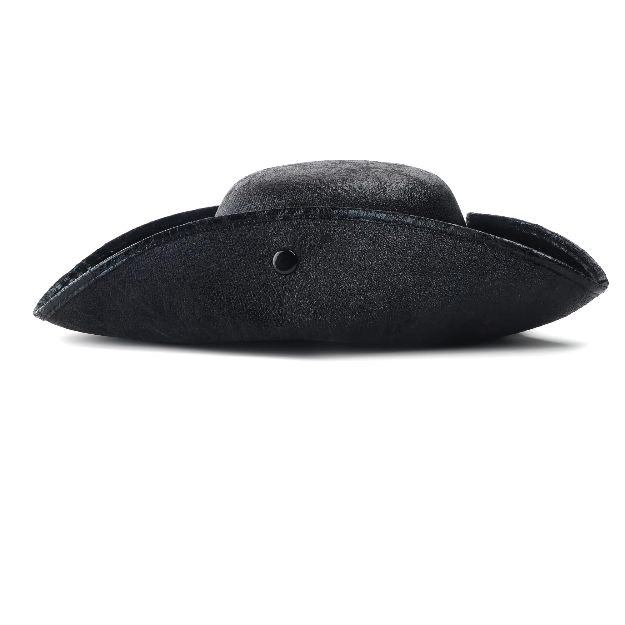 Scotamalone Pirate Hat Pirate Costume Accessories for Men Women Tricorn Captain Hat Distressed Leather Vintage Pirate Hat