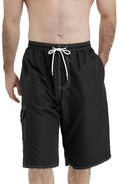 Scotamalone Mens Swim Trunks Swimming Trunks Swim Shorts Swimsuit Trunks Swimwear Quick Dry with Mesh Lining Bathing Suits Black