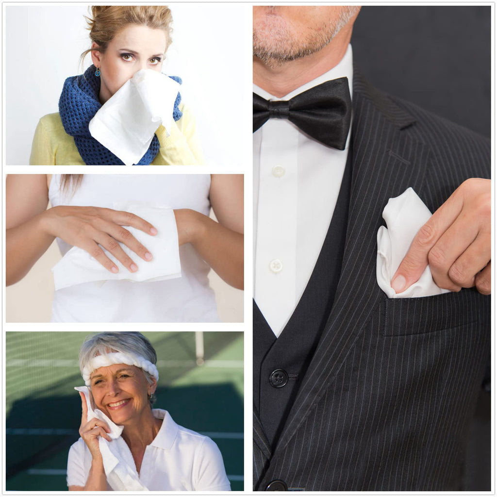 Handkerchiefs for men Pure Cotton Soft white Handkerchieves