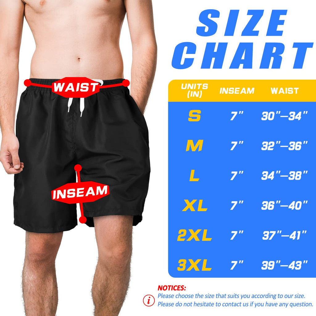 Scotamalone Mens Swim Trunks Board Shorts Swimwear Bathing Suits Quick Dry for Beach,Travel,Vacation,Swimming, Surfing,Casual Black