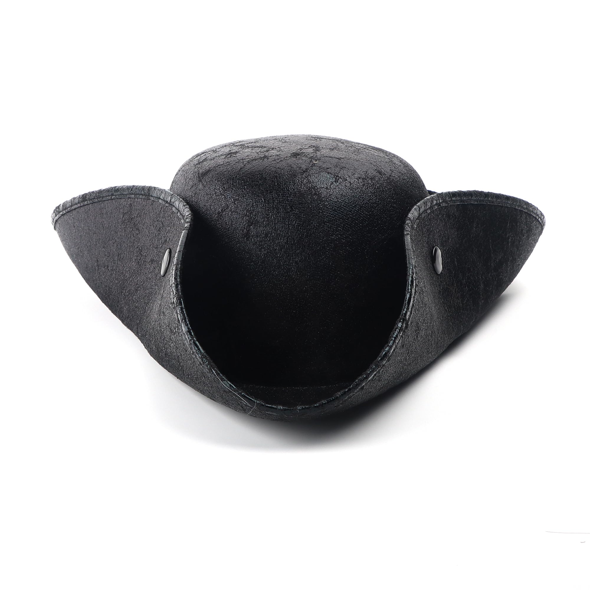 Scotamalone Pirate Hat Pirate Costume Accessories for Men Women Tricorn Captain Hat Distressed Leather Vintage Pirate Hat