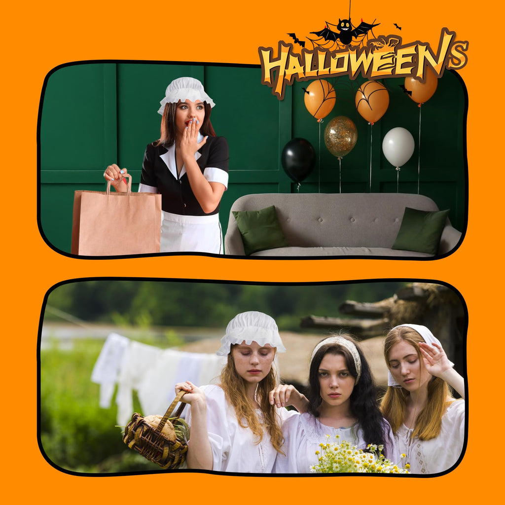 Scotamalone Capss for Women Hatss Halloweens Costume Bonnets Colonialss Accessory Nightcapss