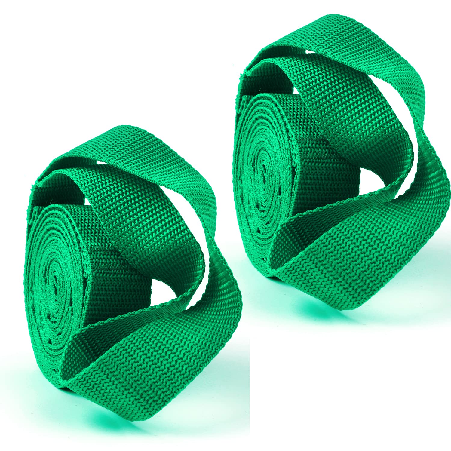 2 Pack Stretching Strap Stretch Band Yoga Strap Physical Therapy Rehab Multi-Loop Strap Nonelastic Exercise Strap for Pilates, Dance and Gymnastics with Instructional Guide