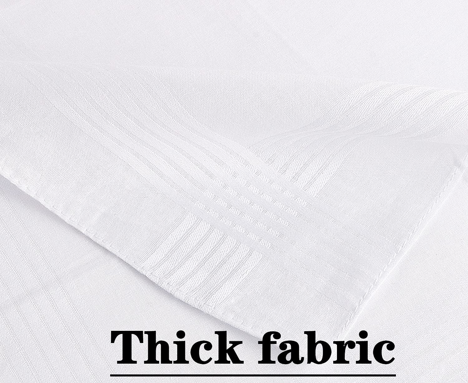 Scotamalone Men's Handkerchiefs 100% Soft Cotton White Hankie Hankerchieves