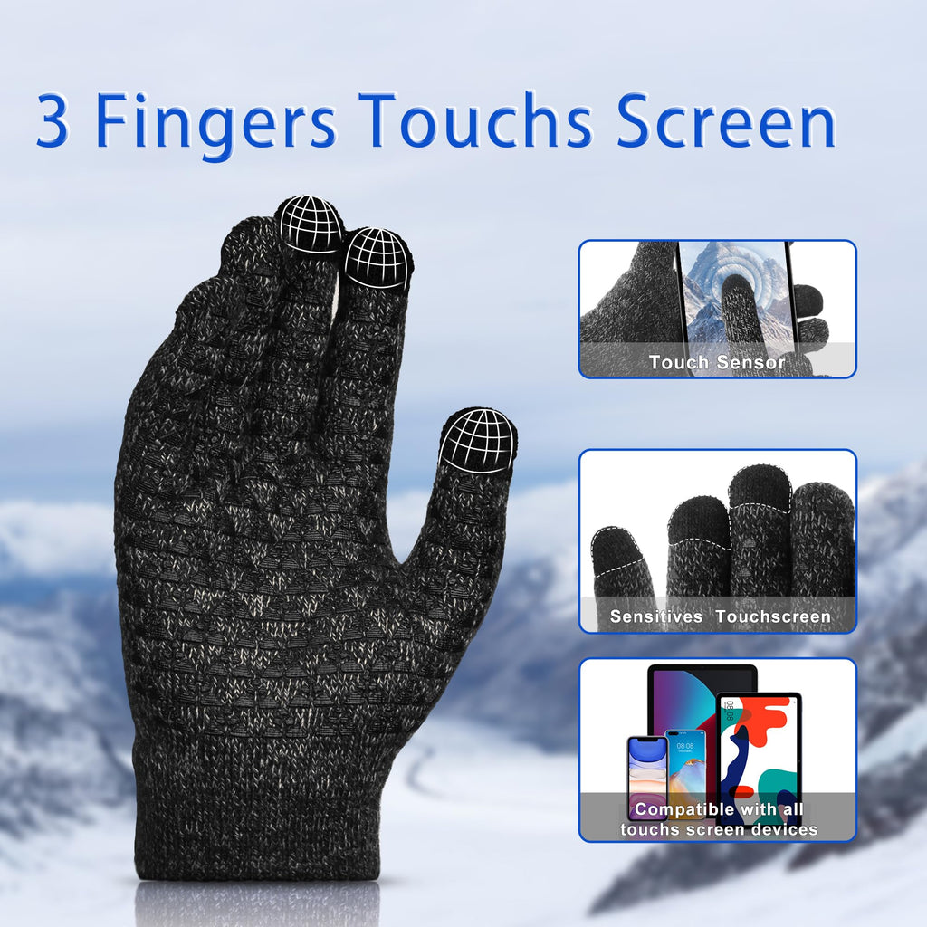 Driving Hiking Running Touchscreen Winter Gloves Men Women for Cold Weather