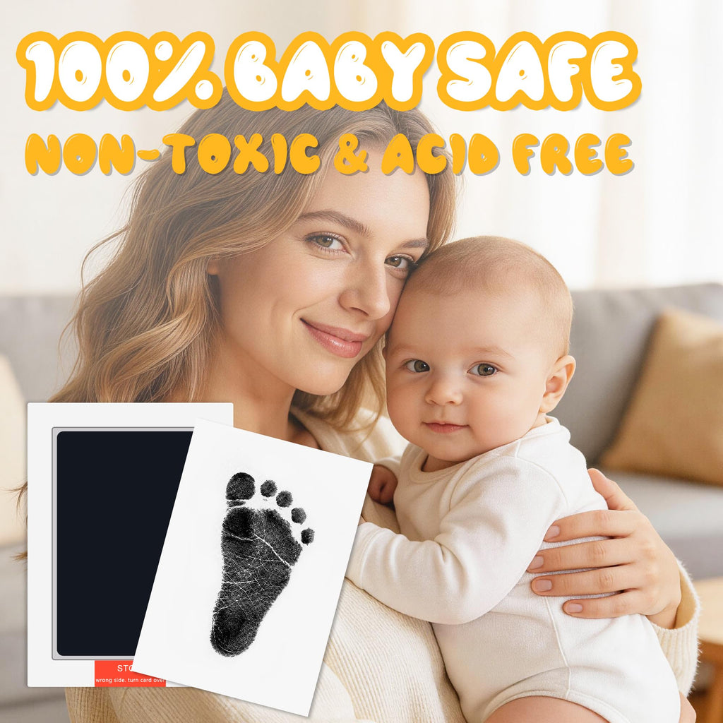 4-Pack Inkless Baby Hand and Footprint Kit, Clean-Touch Ink Pad for Newborn Keepsake, Dog Nose & Paw Print Kit, Mess-Free Print Ink Pad for Babies and Pets