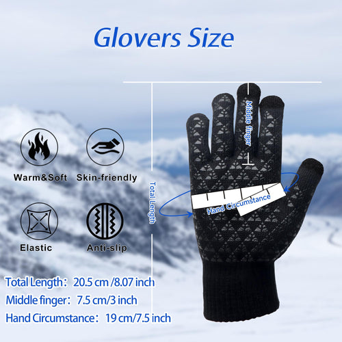 Driving Hiking Running Touchscreen Winter Gloves Men Women for Cold Weather