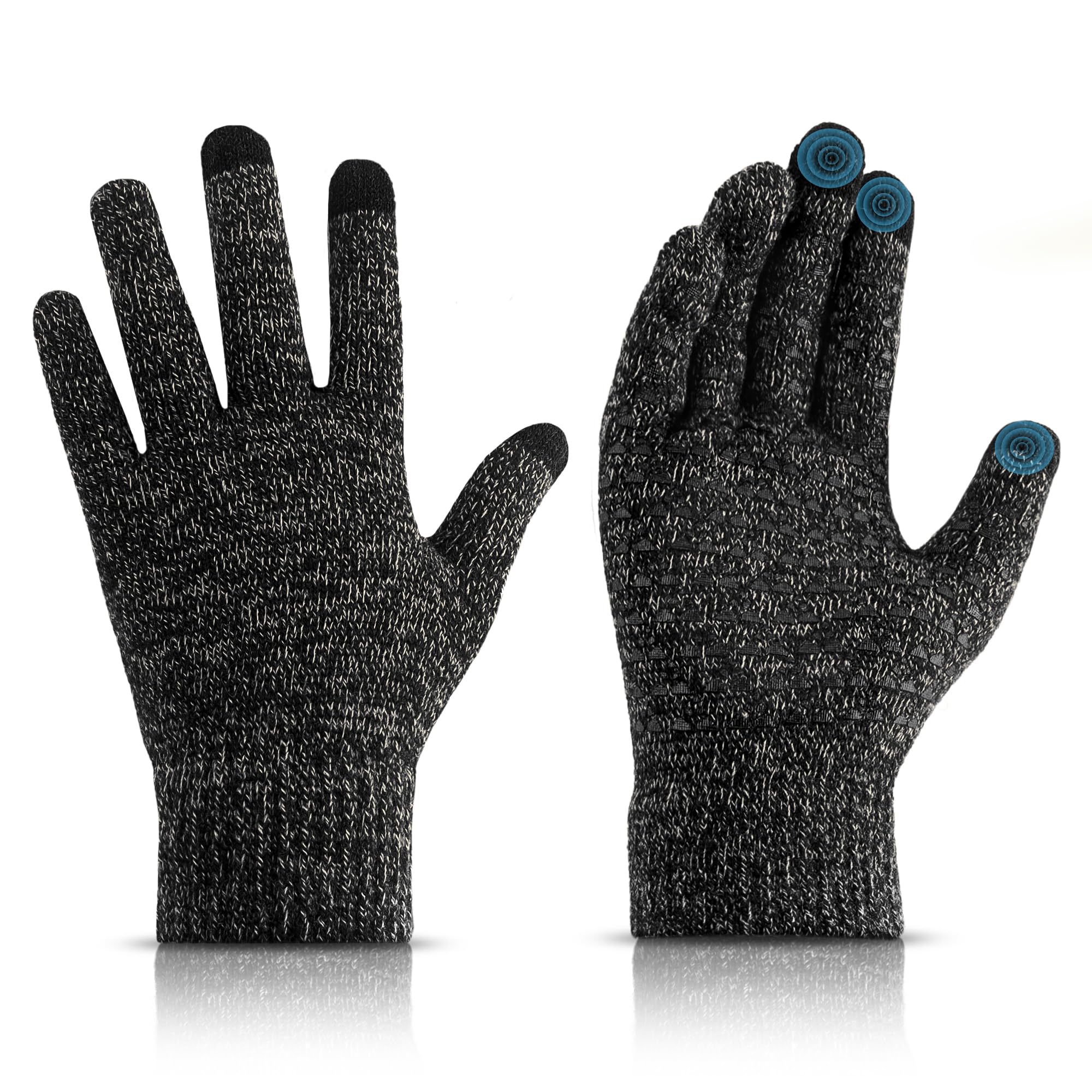 Driving Hiking Running Touchscreen Winter Gloves Men Women for Cold Weather