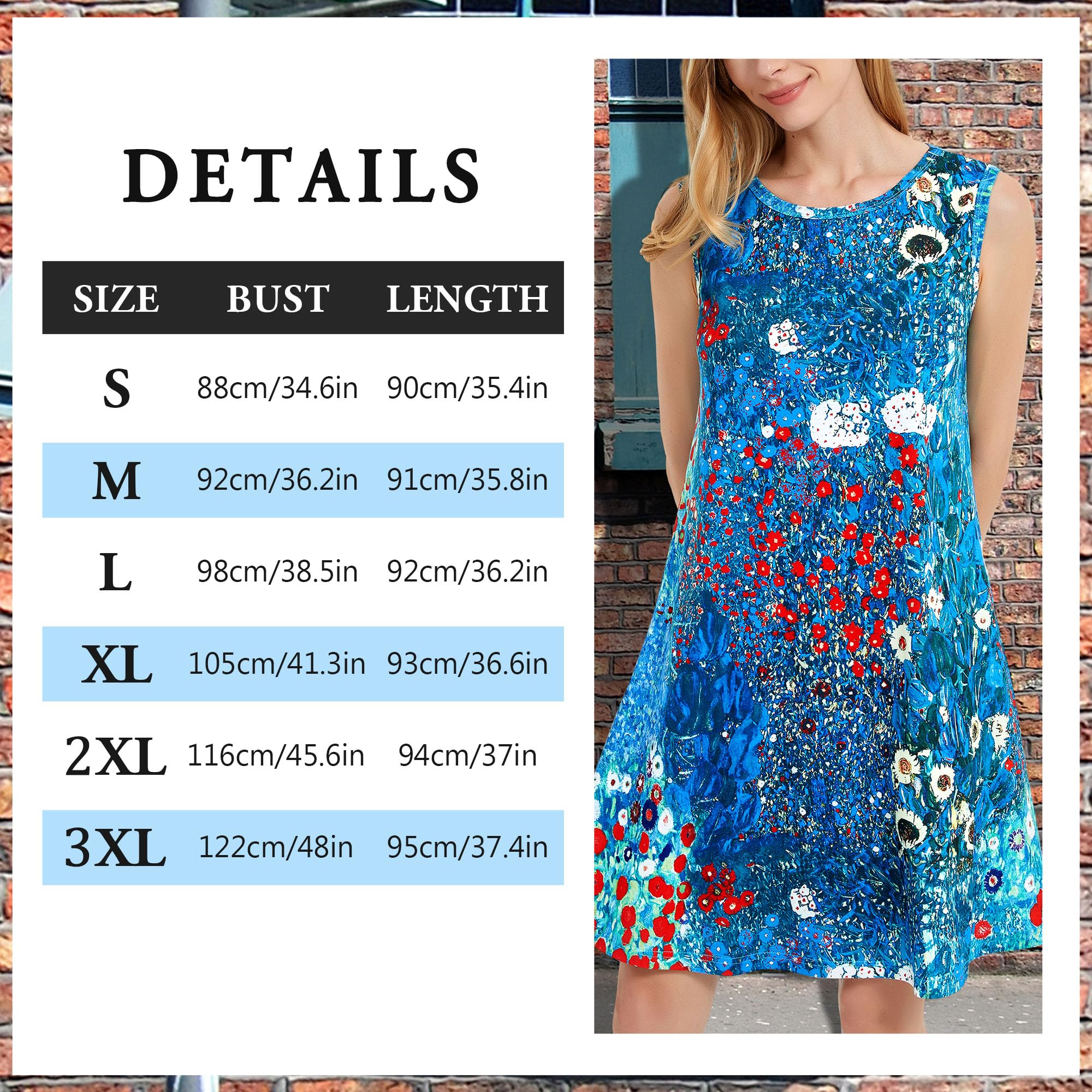 Scotamalone Summer Dresses for Women Casual Beach Travel Vacation Floral Tshirt Sundress Tank Dress Sleeveless with Pockets